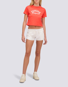 CAMISETA CROPPED DE MUJER CON LAVADO VINTAGE