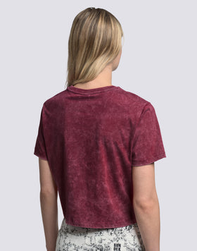 T-SHIRT CROP VINTAGE WASH POUR FEMME