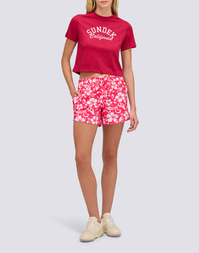 T-SHIRT DONNA CROPPED VINTAGE WASH