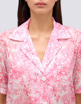 CHEMISE FEMME IMPRIMÉ FLEUR DE JOIE