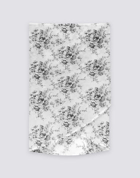 PARÉO EN VOILE DE COTON IMPRIMÉ ROSE DE JOIE