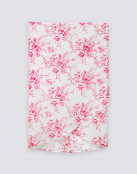 PARÉO EN VOILE DE COTON IMPRIMÉ ROSE DE JOIE