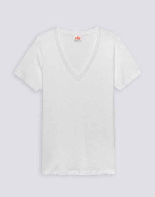 T-SHIRT À DEMI-MANCHES EN LIN