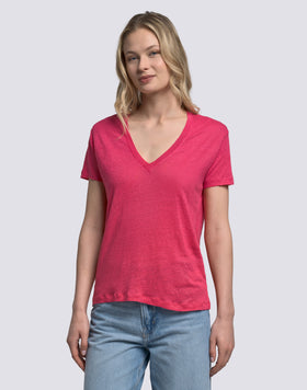 T-SHIRT À DEMI-MANCHES EN LIN