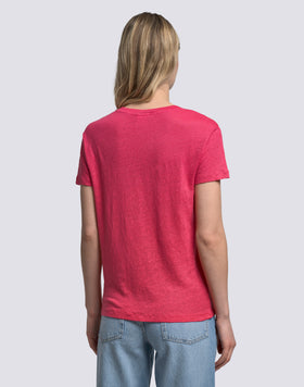 T-SHIRT À DEMI-MANCHES EN LIN