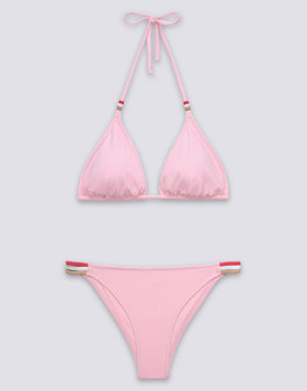 TOP TRIANGULAR Y BAÑADOR DE TALLE FIJO ARCOBALENO DE JENNIFER