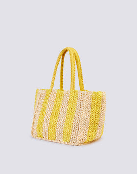VITA - WOVEN STRAW BAG WITH EMBROIDERED LOGO
