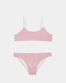 TOP BRALETTE E SLIP FISSO MINI VICHY