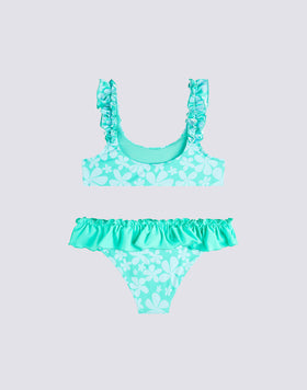 BIKINI TOP AND BRIEF WITH RUFFLES