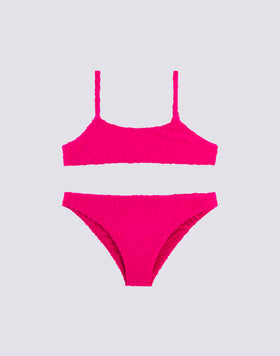 BIKINI WITH BANDEAU TOP AND FIXED TERRY BRIEF