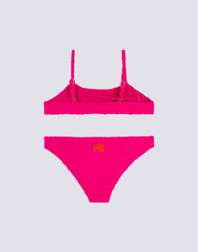 BIKINI WITH BANDEAU TOP AND FIXED TERRY BRIEF