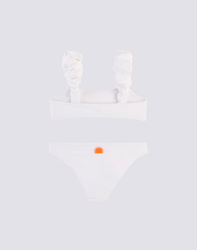 RUFFLE BIKINI TOP WITH FIXED BOTTOM