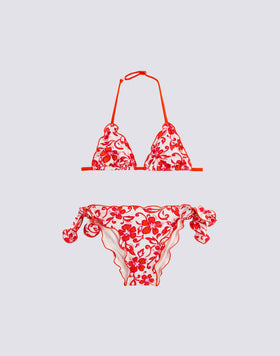 GIRL'S BIKINI WITH HIBISCUS PRINT SK23