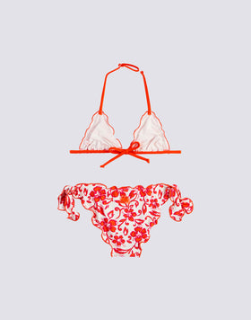 GIRL'S BIKINI WITH HIBISCUS PRINT SK23