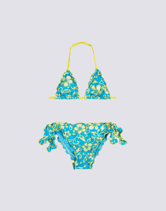GIRL'S BIKINI WITH HIBISCUS PRINT SK23