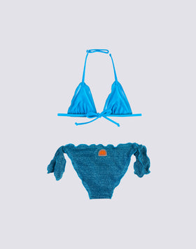 BIKINI MINI MAGNOLIA AVEC HAUT ET BAS TRIANGLE AVEC NŒUDS