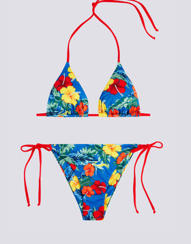 BIKINI ESTAMPADO FLORAL AZUL MASTERPIECE