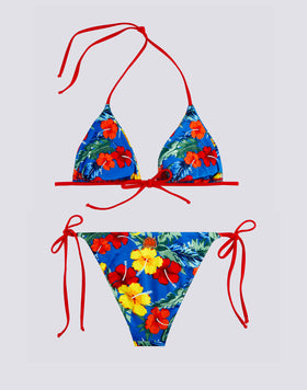 BIKINI ESTAMPADO FLORAL AZUL MASTERPIECE