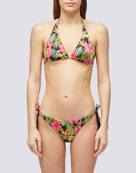TOP A TRIANGOLO AMERICANO STAMPA TROPICANA