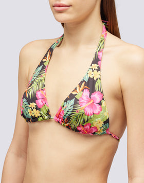 TOP A TRIANGOLO AMERICANO STAMPA TROPICANA