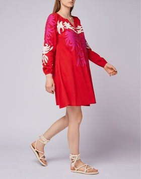 VESTIDO CORTO BORDADO