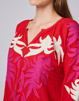 VESTIDO CORTO BORDADO
