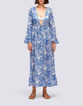 LONG KAFTAN TOILE DE JOUY