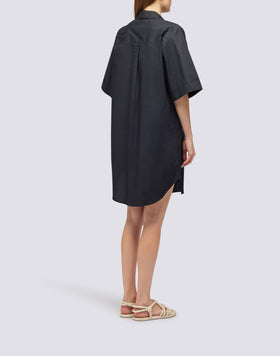 SHORT POPLIN SHIRT DRESS