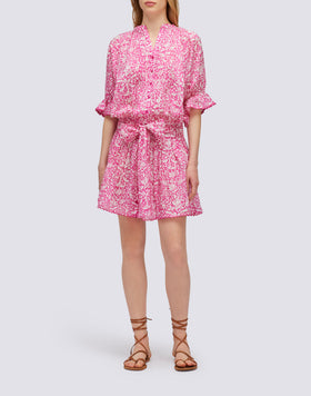 SHIRT DRESS WITH BOW ON THE WAIST