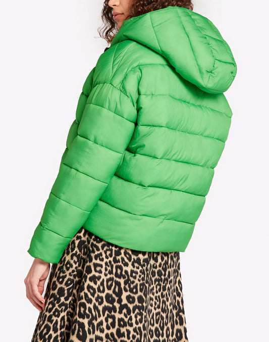 CROPPED REVERSIBLE DOWN JACKET WITH HOOD