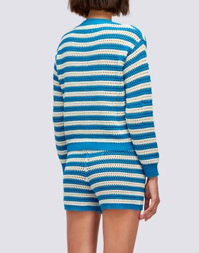 STRIPED BOLERO CARDIGAN