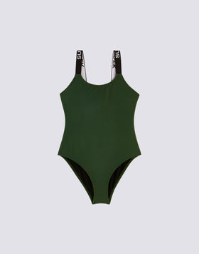 MAILLOT DE BAIN UNE PIÈCE AVEC LOGO SUR LES BRETELLES