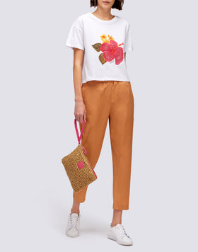 T-SHIRT COURT AVEC STRASS