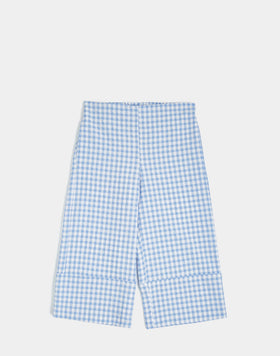 PANTALON LONG EN COTON VICHY
