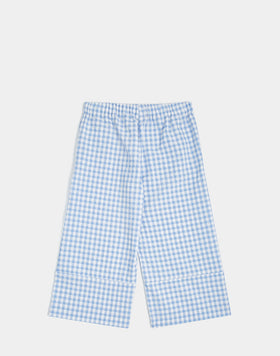 PANTALON LONG EN COTON VICHY