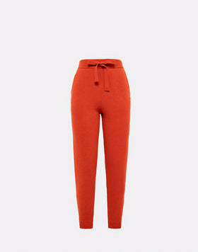 PANTALON EN LAINE MÉLANGÉE AVEC CORDON