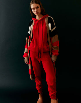 PANTALON EN LAINE MÉLANGÉE AVEC CORDON