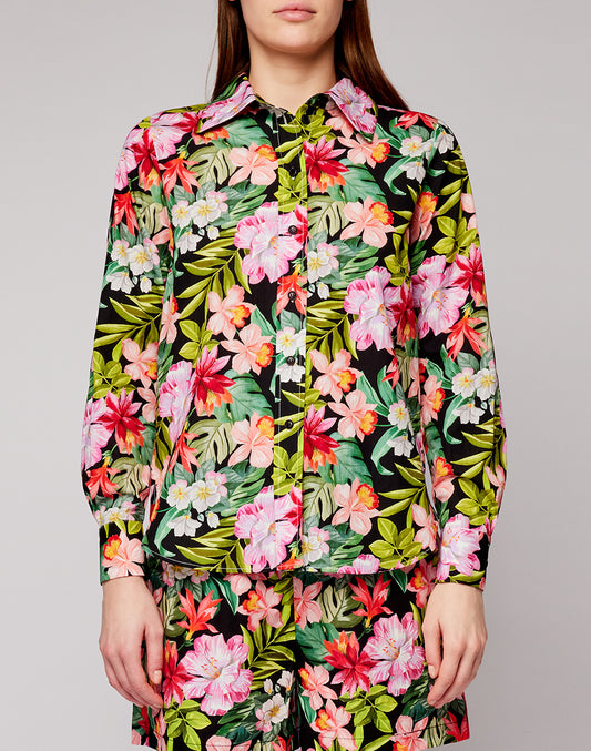 CAMICIA IN COTONE CON STAMPA FLOREALE