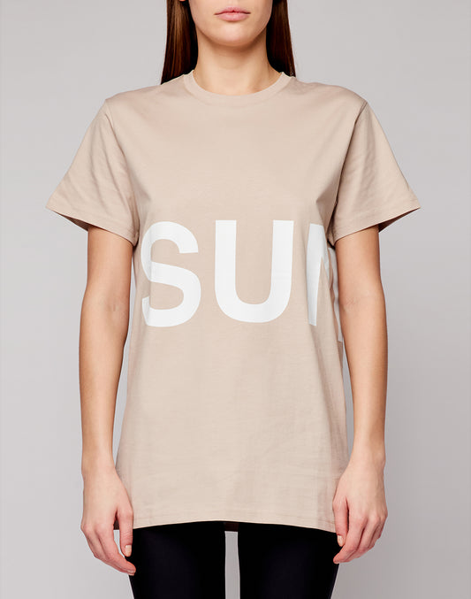 MAXI T-SHIRT IN COTONE ORGANICO CON STAMPA LOGO