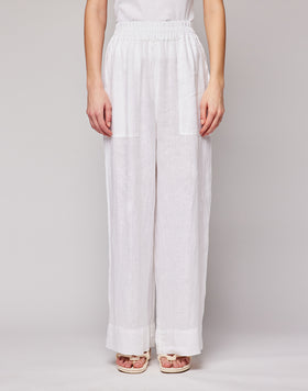 PANTALON LONG EN LIN