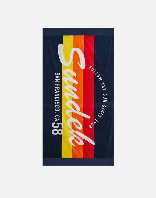 SUIVEZ LE SOLEIL SERVIETTE DE PLAGE JACQUARD