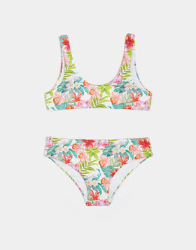 MINI BIKINI DA BAMBINA TOP SPORTIVO E SLIP FISSO