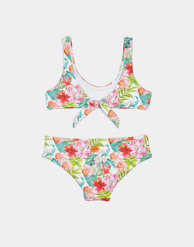 MINI BIKINI DA BAMBINA TOP SPORTIVO E SLIP FISSO