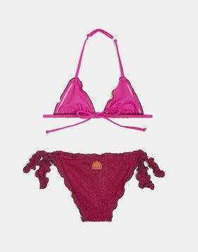 BIKINI MINI MAGNOLIA CON TOP DE TRIÁNGULO Y BRAGUITA CON LAZOS