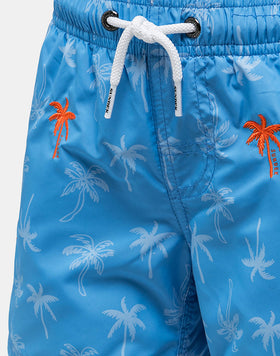 COSTUME DA BAGNO CORTO BAMBINO VITA ELASTICATA STAMPA MINI PALM