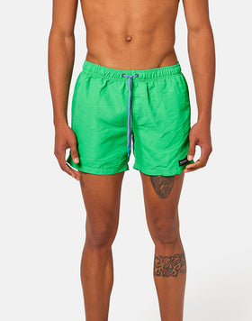 SHORT SWIM SHORTS WITH AN ELASTICATED WAISTBAND