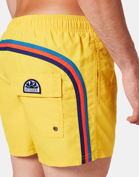 SHORT SWIM SHORTS WITH AN ELASTICATED WAISTBAND REPREVE®