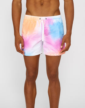 SHORT SWIM SHORTS WITH AN ELASTICATED WAISTBAND