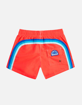 MAILLOT DE BAIN GARÇON ICONIQUE EN TAFFETAS TAILLE COURTE ÉLASTIQUE