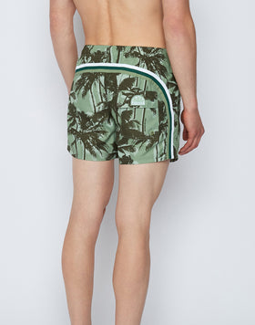 FLORAL PRINT SWIM SHORTS REPREVE®